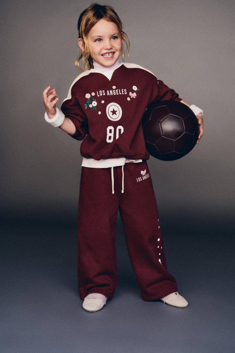 La’ciel Paris Los Angeles Burgundy Set